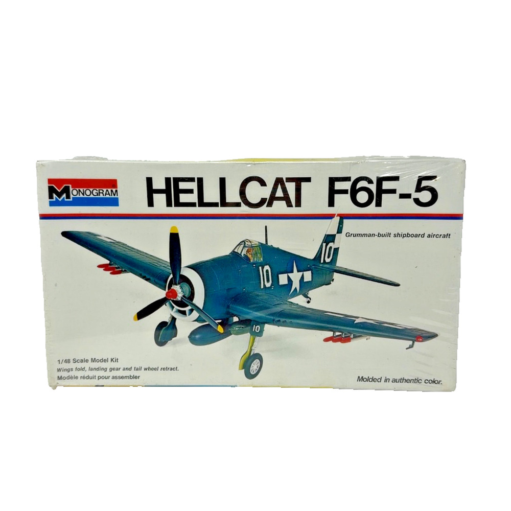 Monogram 6832 Hellcat F6F-5 1/48 Scale Model Kit Aircraft NIB